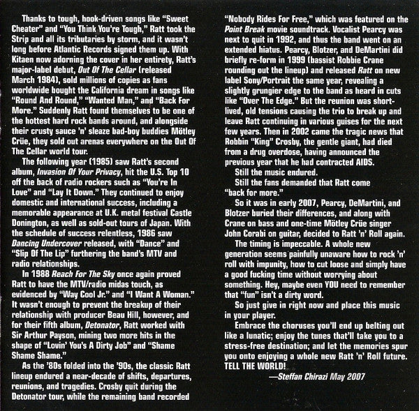Tell The World: The Very Best Of Ratt - Ratt