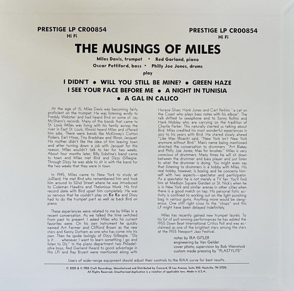 The Musings Of Miles - Davis, Miles
