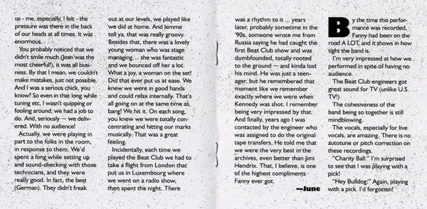Live On Beat-Club '71-'72 - Fanny