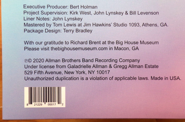 Fillmore West 1-31-71 - Allman Brothers Band, The