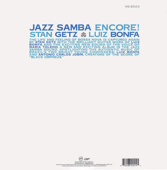 Jazz Samba Encore! (Verve Acoustic Sounds Series)  - Getz, Stan