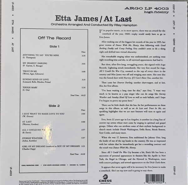 At Last - James, Etta