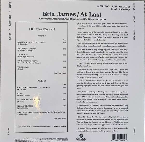 At Last - James, Etta