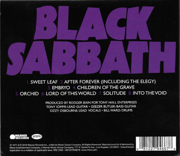 Master Of Reality [Remastered] - Black Sabbath