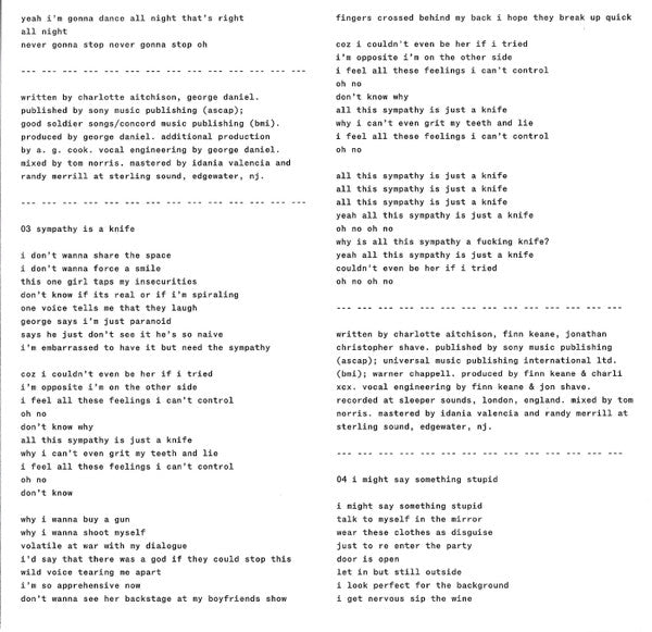 Brat And It's The Same But There's Three More Song - Charli XCX