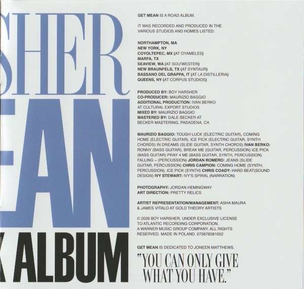 GET MEAN - Boy Harsher [CD]