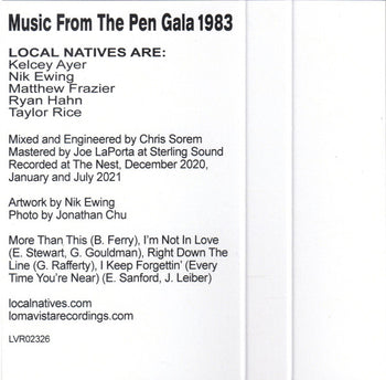 Music From The Pen Gala 1983 - Local Natives