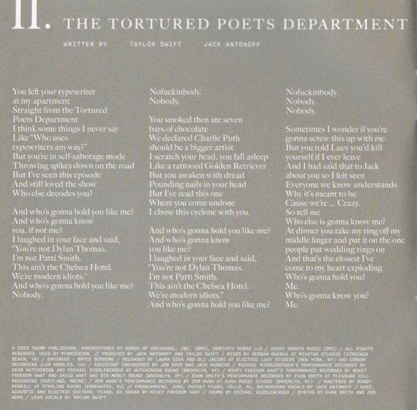 The Tortured Poets Department - Swift, Taylor