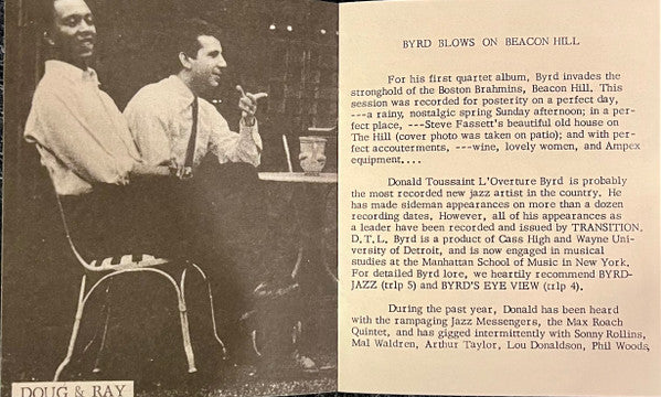 Byrd Blows On Beacon Hill - Byrd, Donald