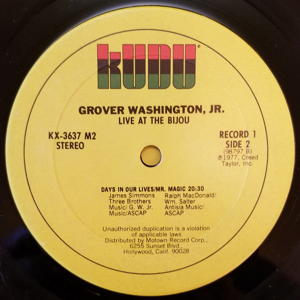 Live At The Bijou - Washington, Jr., Grover