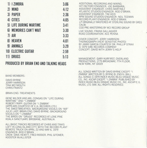 Fear Of Music - Talking Heads