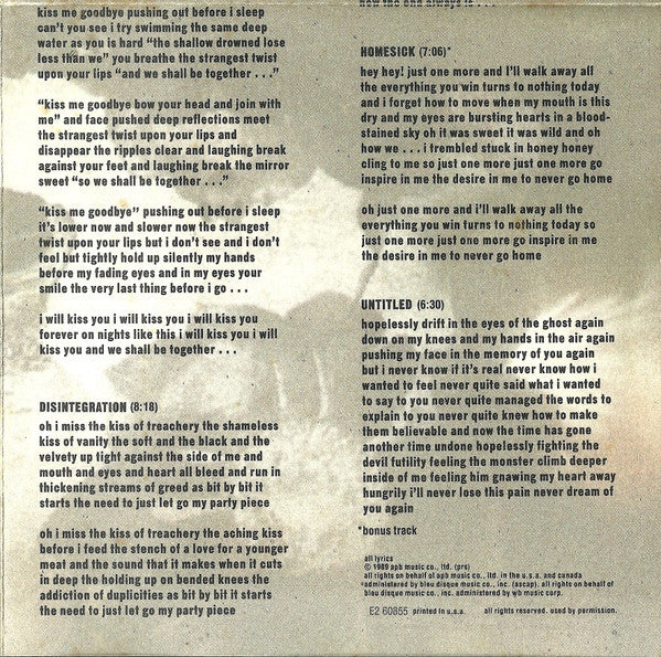 Disintegration - Cure, The