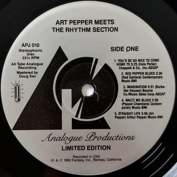 Art Pepper Meets The Rhythm Section - Pepper, Art