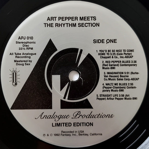 Art Pepper Meets The Rhythm Section - Pepper, Art