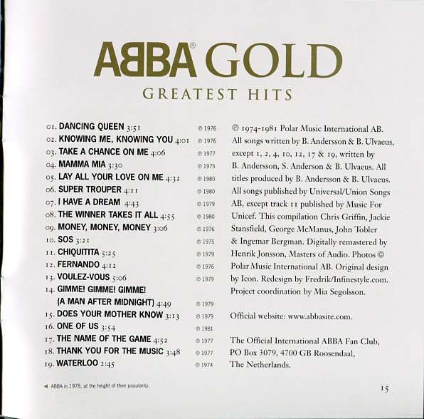 Gold - ABBA [CD]