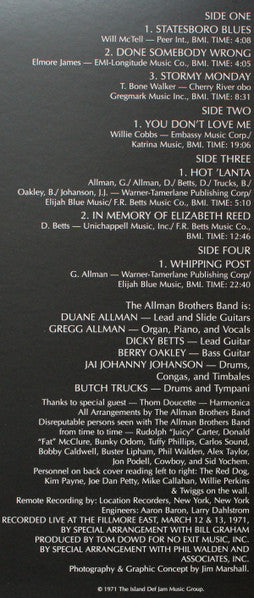 Live At The Fillmore East - Allman Brothers Band, The