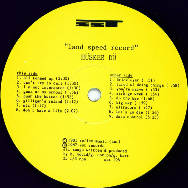 Land Speed Record - Husker Du
