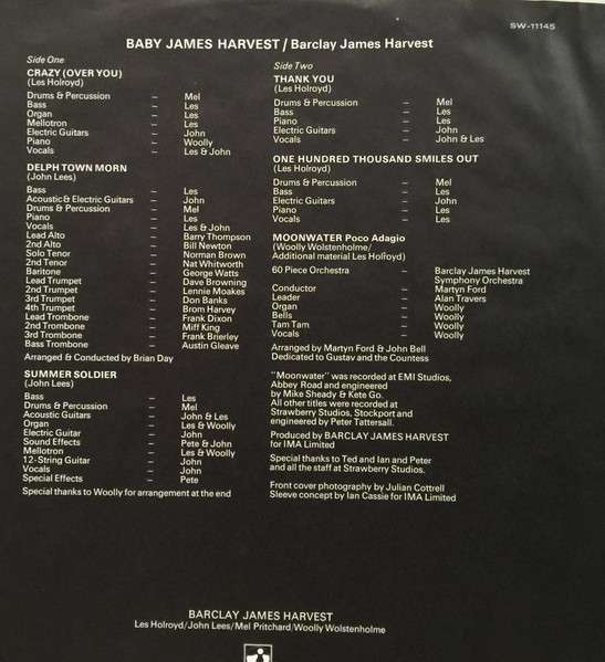 Baby James Harvest - Barclay James Harvest