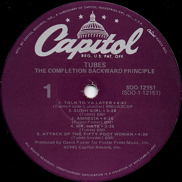 The Completion Backward Principle  - Tubes