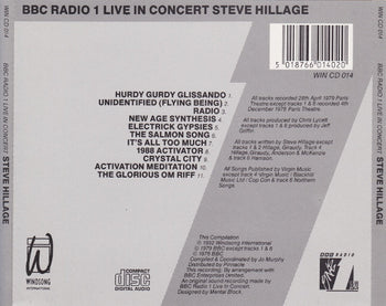 Bbc Radio One Live In Concert - Hillage, Steve