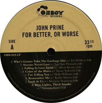 For Better, Or Worse - Prine, John