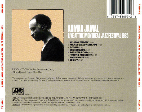 Live At The Montreal Jazz Festival 1985 - Jamal, Ahmad