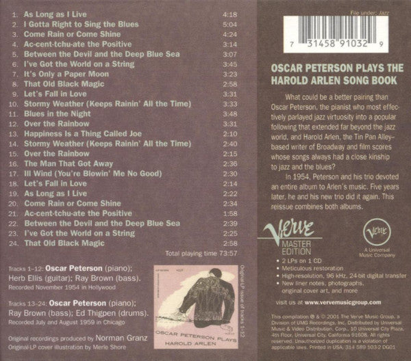 Plays The Harold Arlen Song Book - Peterson, Oscar