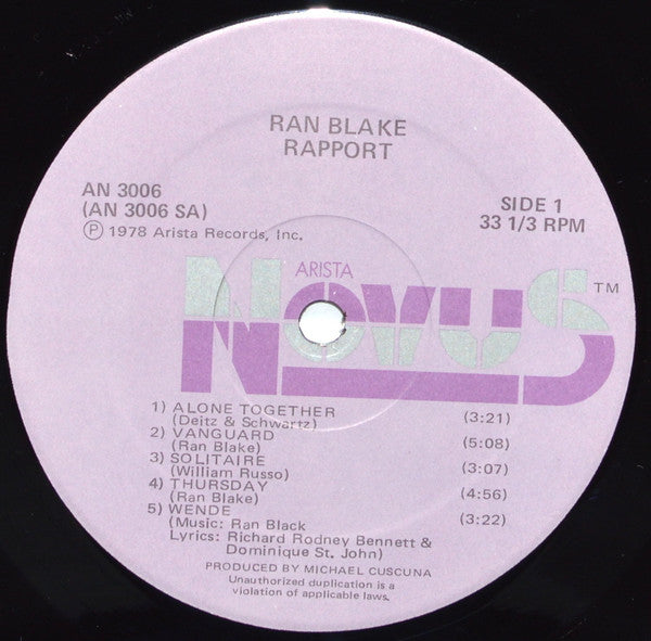 Rapport - Blake, Ran