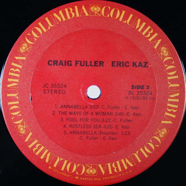 Graig Fuller / Eric Kaz - Fuller, Craig / Eric Kaz