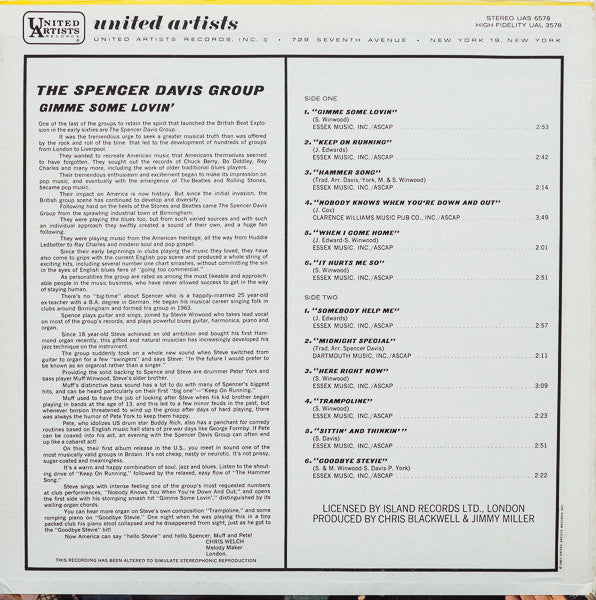 Gimme Some Lovin' - Spencer Davis Group