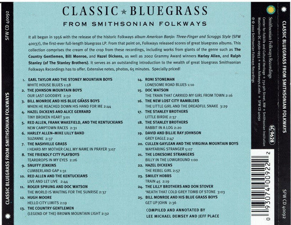 Classic Bluegrass From Smithsonian Folkways - Various Artists