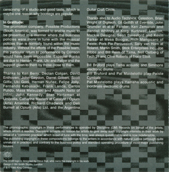 B'Boom Official Bootleg- Live In Argentina '94 - King Crimson