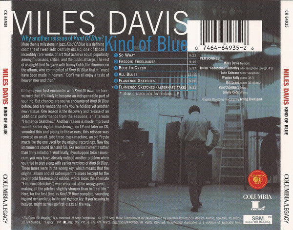 Kind Of Blue - Davis, Miles