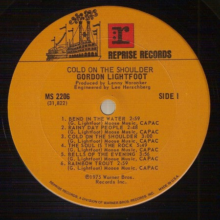 Cold On The Shoulder - Lightfoot, Gordon