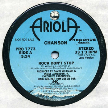 Rock Don't Stop - Chanson