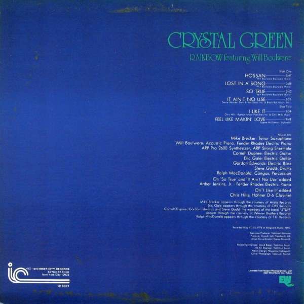 Crystal Green - Rainbow / Boulware, Will