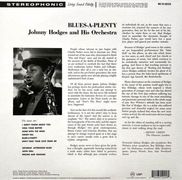 Blues A Plenty (Verve Acoustic Sounds Series) - Hodges, Johnny