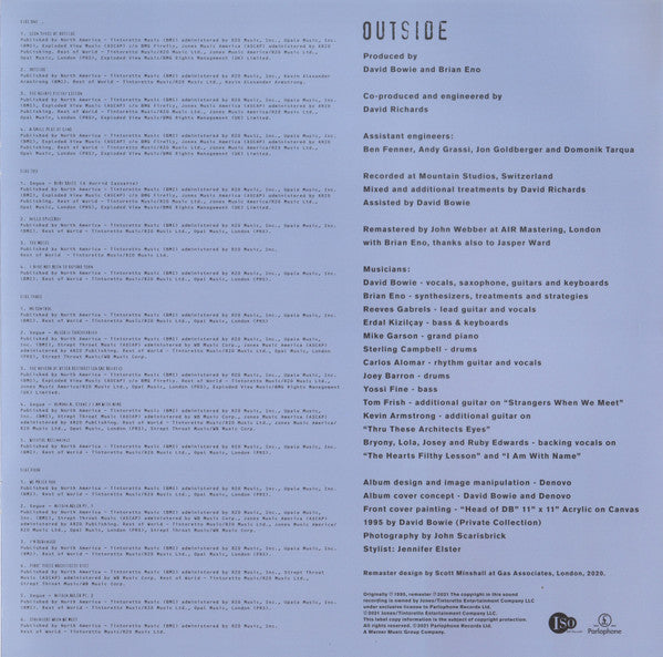 1. Outside (The Nathan Adler Diaries: A Hyper Cycl - Bowie, David