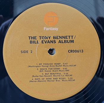 The Tony Bennett Bill Evans Album  (Original Jazz - Bennett, Tony / Evans, Bill
