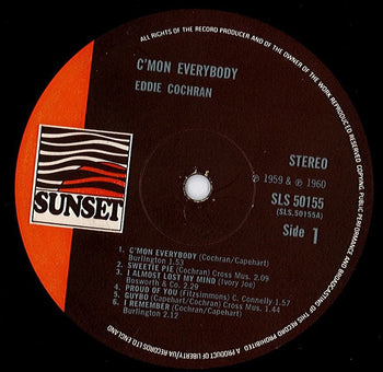 C'mon Everybody - Cochran, Eddie
