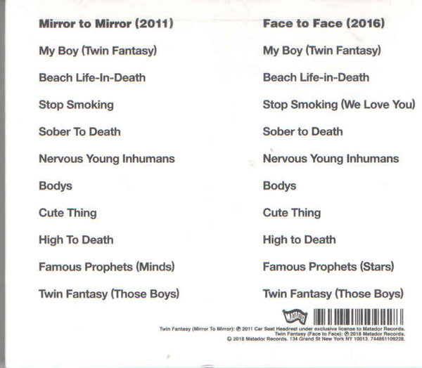 Twin Fantasy - Car Seat Headrest [2 CD]