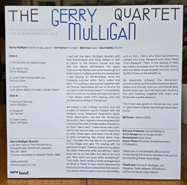 Spring in Stockholm: Live in Sweden, 1959 - Mulligan, Gerry