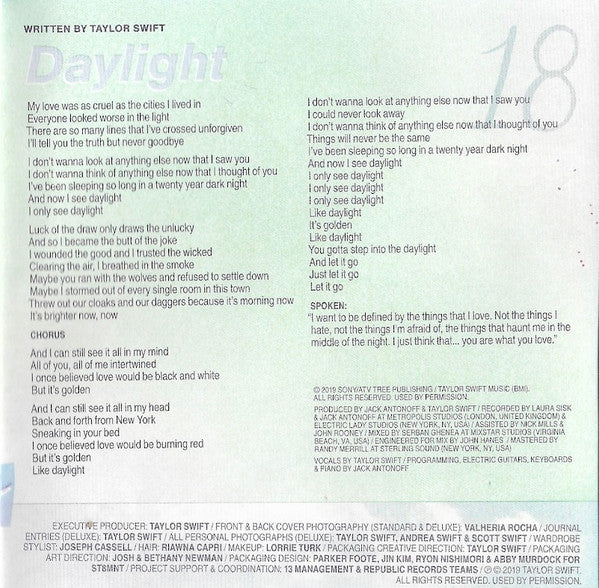 Lover - Swift, Taylor