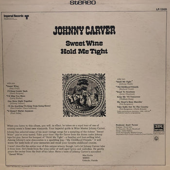 Sweet Wine / Hold Me Tight  - Carver, Johnny