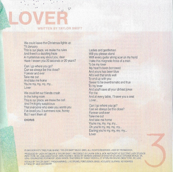 Lover - Swift, Taylor