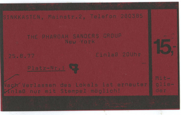 Pharoah - Sanders, Pharoah