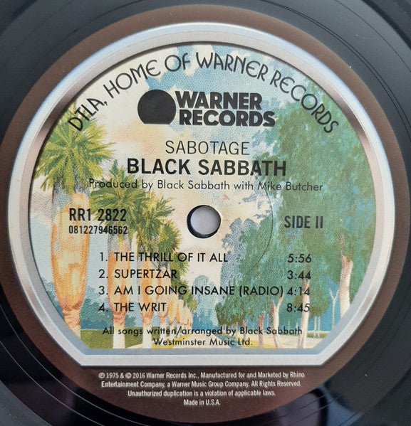 Sabotage [180 Gram Limited Edition Vinyl] - Black Sabbath