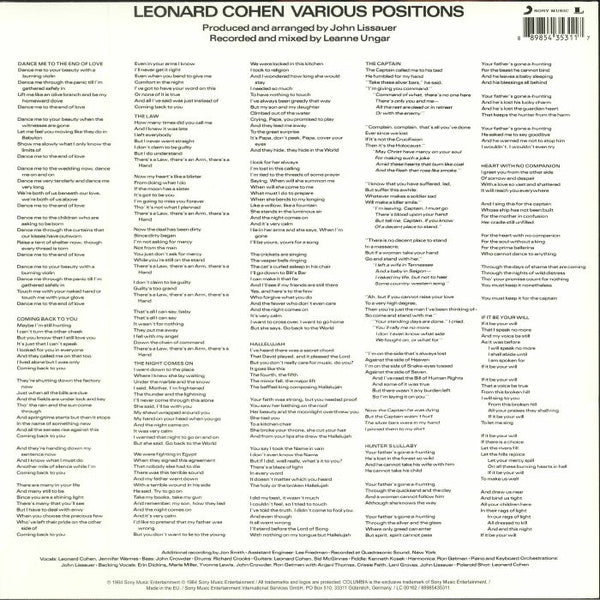 Various Positions - Cohen, Leonard
