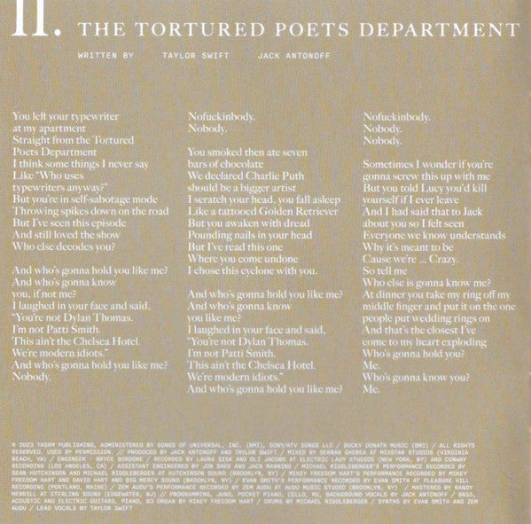 The Tortured Poets Department - Swift, Taylor