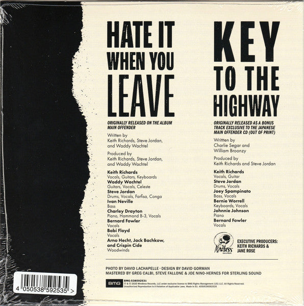 Hate It When You Leave B/W Key To The Highway - Richards, Keith
